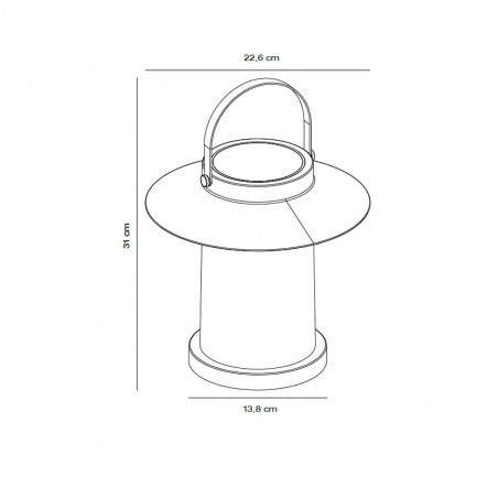 Portable LED Lamp Temple To-Go 30  Galvanized