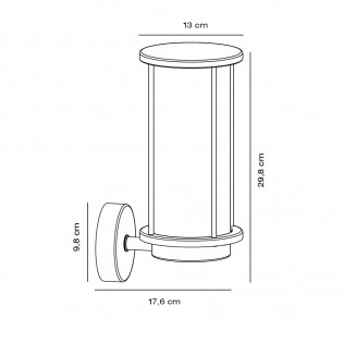 Aplique de pared exterior Linton Galvanizado
