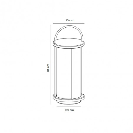Outdoor Table Lamp Linton Galvanized