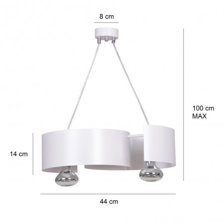 Ceiling Lamp Bisón White (2 lights)