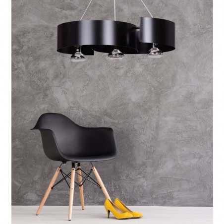 Ceiling Lamp Bisón Black (3 lights)