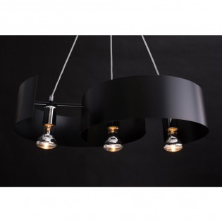 Lámpara colgante Bisón Negro (3 luces)
