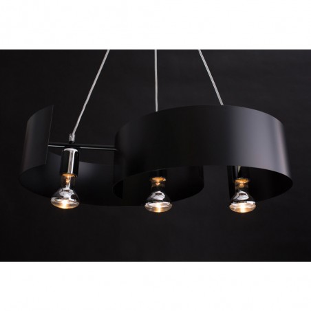 Lámpara colgante Bisón Negro (3 luces)