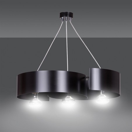 Ceiling Lamp Bisón Black (3 lights)
