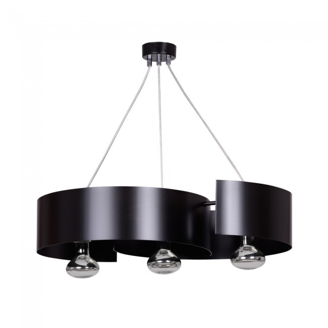 Ceiling Lamp Bisón Black (3 lights)