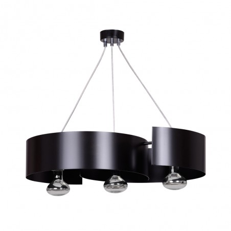 Lámpara colgante Bisón Negro (3 luces)