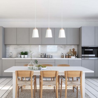Ceiling Track Lamp Lasso White (3 lights)