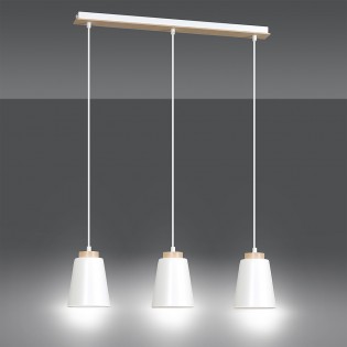 Deckenleuchte Lasso Weiß (3 Leuchten)