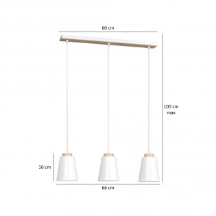 Ceiling Track Lamp Lasso White (3 lights)