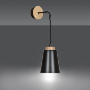 Lasso Wandleuchte Schwarz