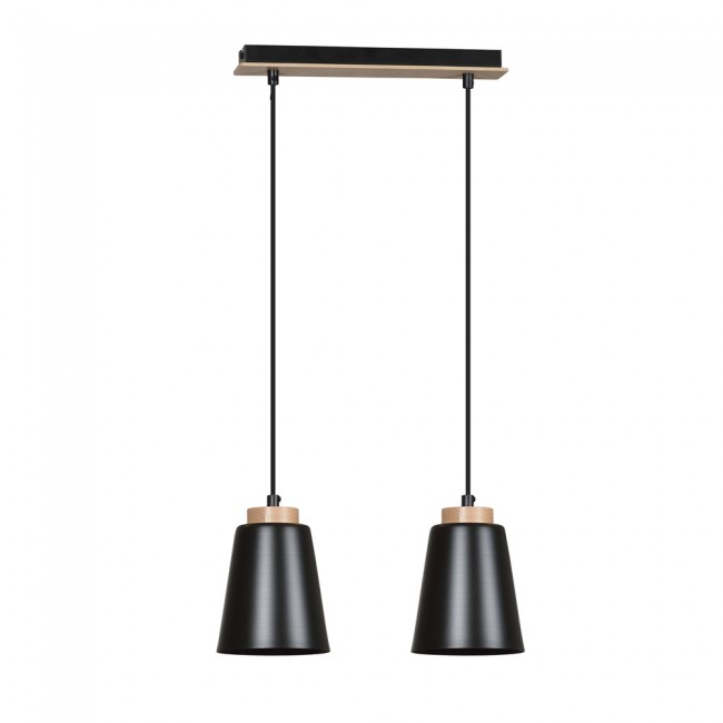 Ceiling Track Lamp Lasso Black (2 lights)
