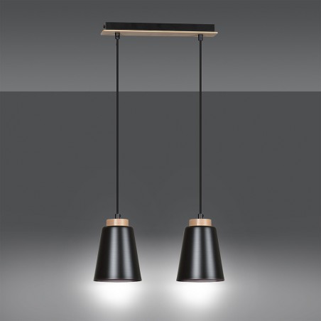 Ceiling Track Lamp Lasso Black (2 lights)