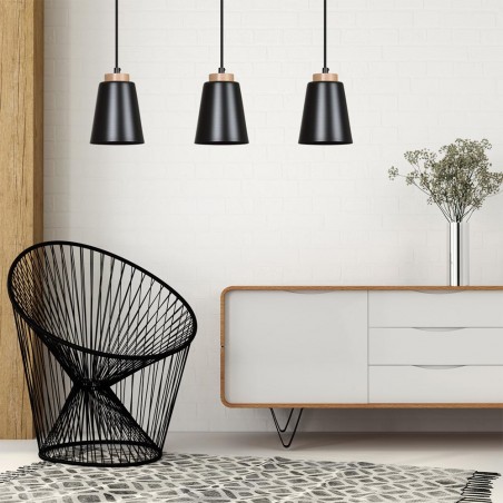 Ceiling Track Lamp Lasso Black (3 lights)
