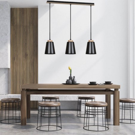 Ceiling Track Lamp Lasso Black (3 lights)
