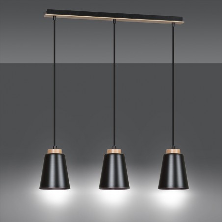 Ceiling Track Lamp Lasso Black (3 lights)