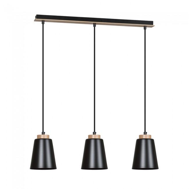 Deckenleuchte Lasso Schwarz (3 Leuchten)