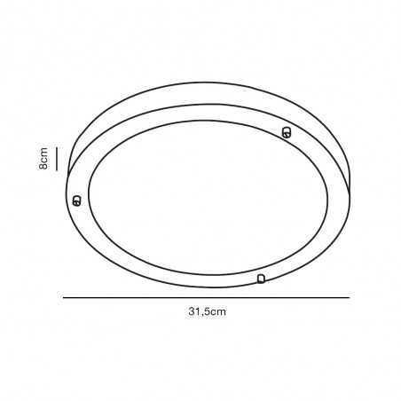 Bahtroom's Ceiling Flush Light Ancona Maxi