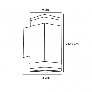 Outdoor Wall Lamp Elm Double