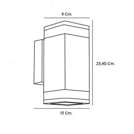 Outdoor Wall Lamp Elm Double