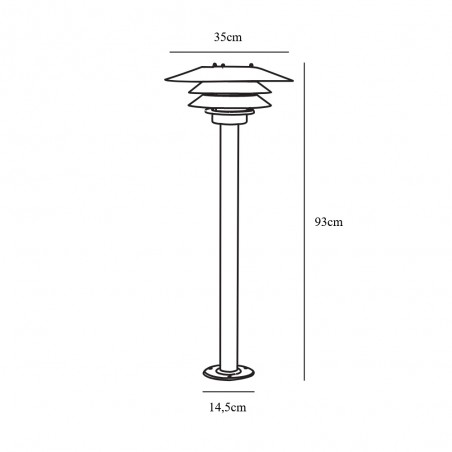 Outdoor Bollard Light Copper