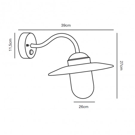 Outdoor Wall Lamp Luxembourg Galvenized