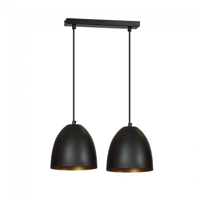 Deckenleuchte Jonix Schwarz/Gold (2 Leuchten)
