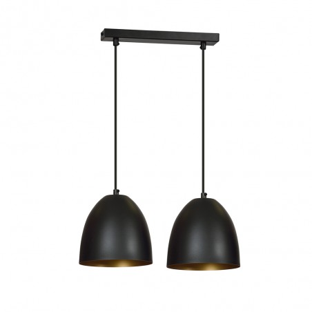 Ceiling Track Lamp Jonix Black/Gold (2 lights)