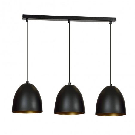 Ceiling Track Lamp Jonix Black/Gold (3 lights)