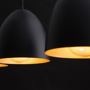 Ceiling Track Lamp Jonix Black/Gold (3 lights)