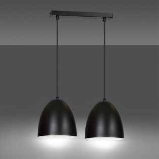 Ceiling Track Lamp Jonix Black (2 lights)
