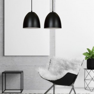 Ceiling Track Lamp Jonix Black (2 lights)