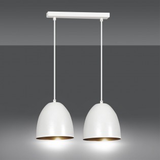 Regleta de techo Jonix Blanco/Oro (2 luces)