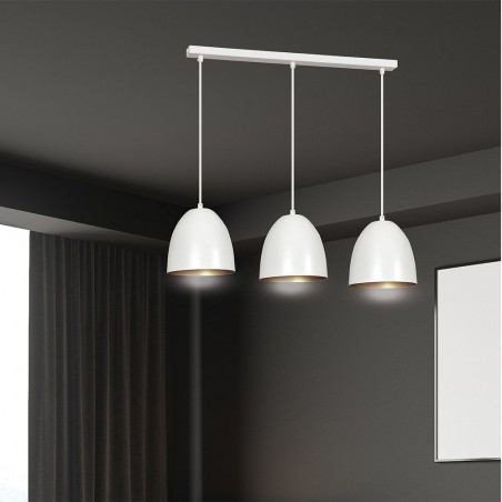 Ceiling Track Lamp Jonix White/Gold (3 lights)