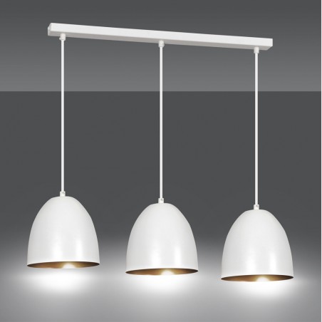 Ceiling Track Lamp Jonix White/Gold (3 lights)
