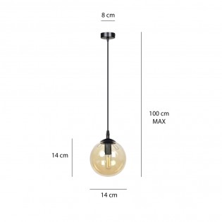 Ceiling Lamp Sagan Amber