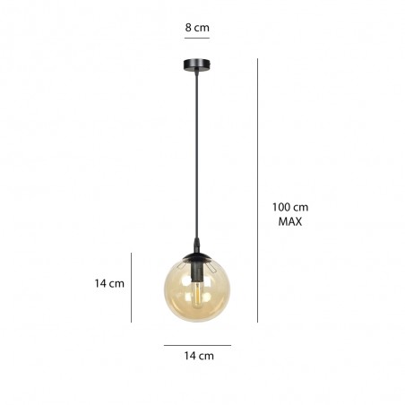 Ceiling Lamp Sagan Amber