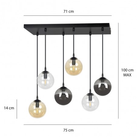 Ceiling Track Lamp Sagan Mix (6 lights)
