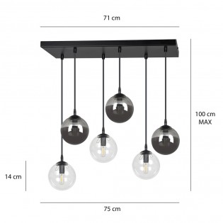 Ceiling Track Lamp Sagan Mix II (6 lights)