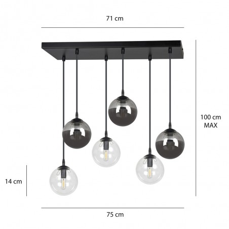 Ceiling Track Lamp Sagan Mix II (6 lights)