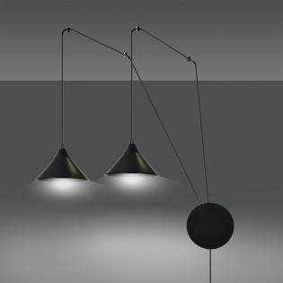 Cerremo Wandleuchte Schwarz (2 Leuchten)
