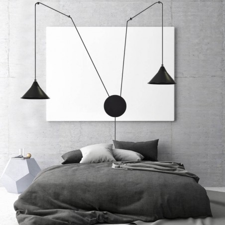 Wall Lamp Cerremo Black (2 lights)