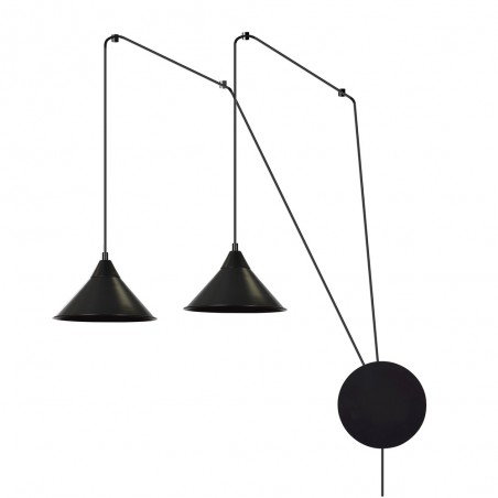 Cerremo Wandleuchte Schwarz (2 Leuchten)