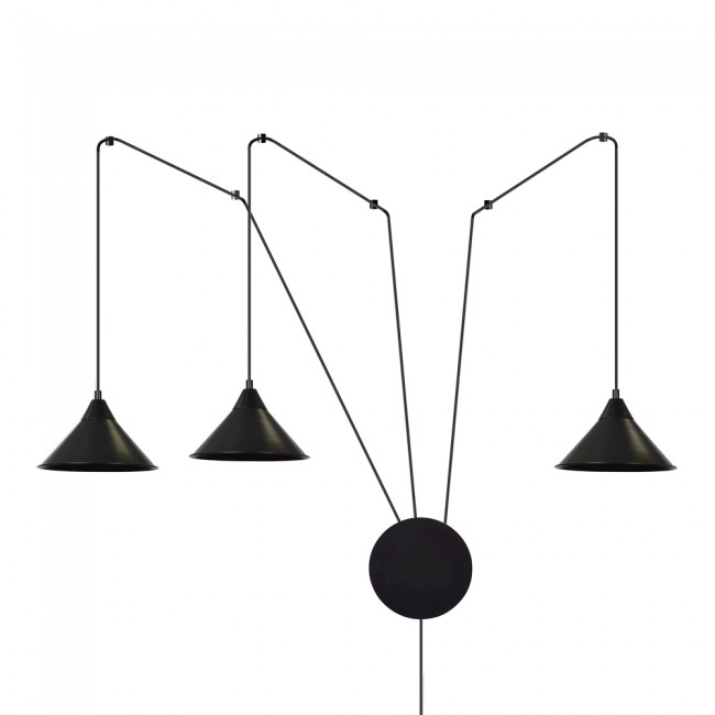 Cerremo Wandleuchte Schwarz (3 Leuchten)