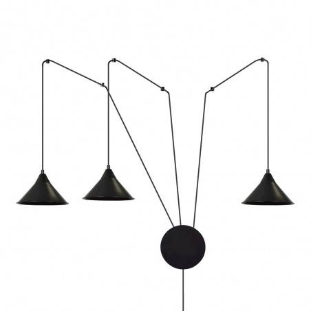 Cerremo Wandleuchte Schwarz (3 Leuchten)