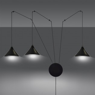 Cerremo Wandleuchte Schwarz (3 Leuchten)