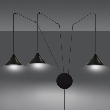 Wall Lamp Cerremo Black (3 lights)