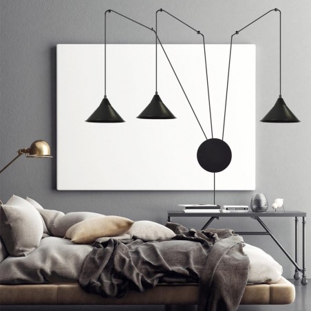 Wall Lamp Cerremo Black (3 lights)