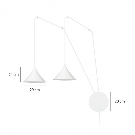 Wall Lamp Cerremo White (2 lights)