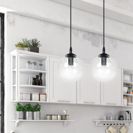 Ceiling Track Lamp Sagan Transparent (2 lights)