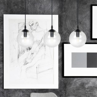 Ceiling Track Lamp Sagan Transparent (3 lights)